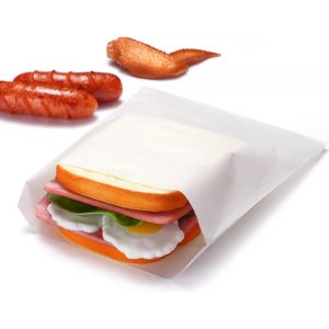 Blanc Plat Mini Papier Kraft Sulfurisé Sacs À Sandwich 6 3/4"" X 8'' (17 X 20,3cm) Paquet De 100-Cadeaux De Fête Biscuits Pâtisserie Nourriture Snack - Neuf