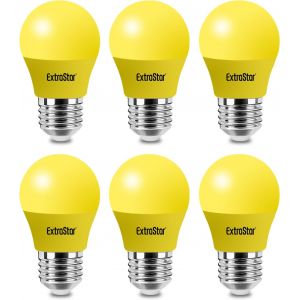 Ampoule LED Couleur E14 4W équivalente 40W AC 220V-240V, Ampoules Guirlande Couleur LED G45, orange rouge jaune bleu vert pour lumières de Noël de patio extérieur (rouge, lot de 6) - Neuf