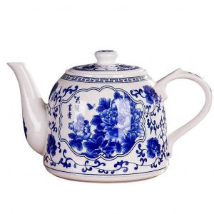 Pour Un Lâche Feuilles De Thé Avec Des Bleu Et Blanc En Céramique Bouilloire, Théière En Porcelaine, De La Masse Des Trous De Filtre De Grandes Feuilles De Thé, La Cuisine Maison De Décoration - Neuf