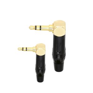 LORANKA-3,5mm TRS Remplacement M&acirc;le, 90 Degr&eacute;s 3,5 mm (1/8 "") Soud&eacute; Type Bricolage Connecteur de C&acirc;ble Audio pour la R&eacute;paration Des &eacute;couteurs Casque (lot de 2) - Neuf