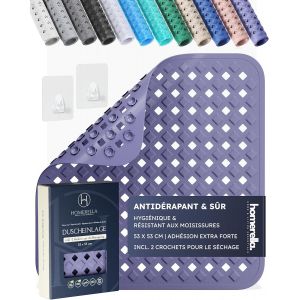 KALANKA-Tapis de Douche antidérapant Sensible à la Peau 53x53cm, Fixation INCL. | Tapis antidérapant pour la Douche sans BPA | Tapis de Douche résistant aux moisissures & Lavable en Machine - Neuf