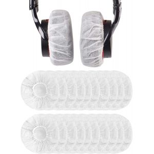 LORANKA-Lot de 100 housses d'&eacute;couteurs en non-tiss&eacute;, respirantes, antibact&eacute;riennes, anti-poussi&egrave;re et r&eacute;utilisables pour la plupart des casques supra-auriculaires - Neuf