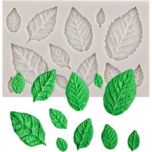 Kal-Moule En Silicone En Forme De Feuille De Rose Pour Décoration De Gâteaux, Pâte À Sucre, Chocolat, Pâte À Sucre, Pâte Polymère - Neuf