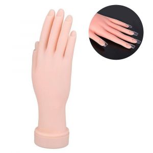 Main D'entraînement Pour Ongles En Acrylique, Fausse Main Pour La Pratique Des Ongles, Main De Mannequin Flexible Et Pliable, Outil D'entraînement À La Manucure (Sans Accessoires). - Neuf