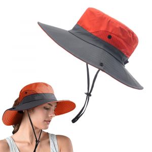 Bob &Agrave; Larges Bords, Protection Uv, Id&eacute;al Pour La Randonn&eacute;e Et La P&ecirc;che - Orange - Neuf