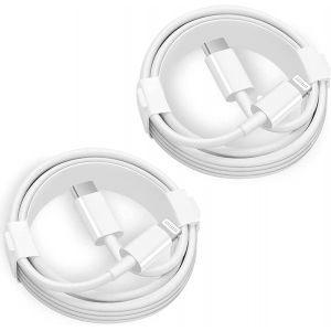 MEVRONISSHOP-iPhone Charge Rapide C&acirc;ble, 2 C&acirc;ble USB C vers Lightning Charge iPhone Rapide MFi Apple Certifi&eacute; 2M, pour iPhone 12 Mini 11 Pro X XR XS Max 8, iPad Pro 2018/Air 2019/Mini, Fil C-Lightnin - Neuf