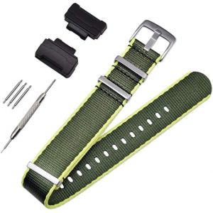 Kal-Nato Nylon Bracelet Compatible Avec Casio G-Shock Ga-110 120 Ga-400 Gd-100 Dw-5600 Gls-8900 Canvas Men Bracelet Band Black Adapters - Neuf