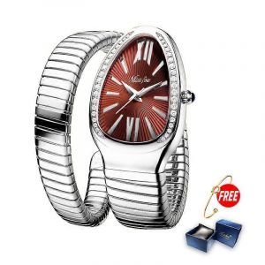 Montre Femme De Luxe En Forme De Serpent, En Acier Dor&eacute;, &Agrave; Quartz, R&eacute;f&eacute;rence B-1221-Sre-1 - Neuf
