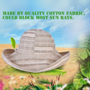Chapeau De Protection Solaire Pour Femme, Elegant Et Portable, Double Face (Kaki) - Neuf