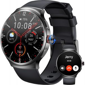 Montre Connect&eacute;e Homme Femme,1.43'' Amoled Smartwatch Avec Appel Bluetooth,100+ Montre Sport Connectee,Spo2 Sommeil Podometre Cardiaque Etanche Ip68 Montre Sport Pour Android Ios - Neuf