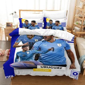 Qatar Housse De Couette De La Coupe Du Monde Uruguay | Housse De Couette Souvenir De C&iquest;&iquest;L&iquest;&iquest;Bration | &iquest;&iquest;Quipes De Pays Pour La Coupe Du Monde King&pound;&iquest;Xcm&pound;&copy; - Neuf