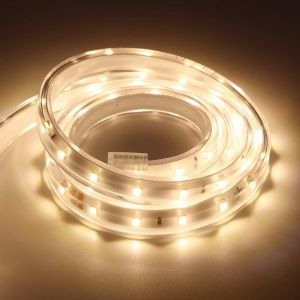 Jgd-Ruban &Agrave; Led, Bande Led Avec T&eacute;l&eacute;commande, Smd 2835 120led/M Lumineux Bandeau Led 220v,Ip65 Etanche Bande Strip Led Pour Maison,Cuisine,F&ecirc;te D&eacute;coration,Lumiere Led Chambre (Blanc Chaud, 2.0 M&egrave;tres - Neuf