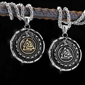 Scandinave 316l Viking En Acier Inoxydable Rune Collier Pendentif Hommes S Street Rock Bijoux Accessoires Mâle Bff Cadeau - Neuf