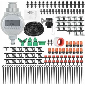 Plante d'Irrigation goutte à Goutte Kit Électronique avec Système d'Arrosage Automatique et de l'Irrigation de la Minuterie, le Brouillard de Goutte, de 40 Mètres de Tuyau de Jardin, Pelouse, Patio - Neuf