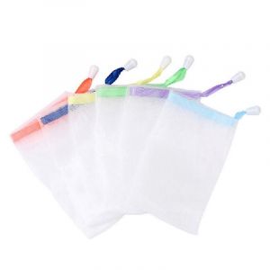 Nettoyant Moussant Net Mesh Soap Saver Pouch Sacs Visage Pochette Blanche 2PCS - Neuf