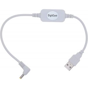 Câble d'alimentation USB 5V à CC 12V, Compatible avec Dot et Nouvel Dot, câble de Conversion de Tension USB, câble Adaptateur d¿Alimentation (Blanc 1ft (2023)) - Neuf