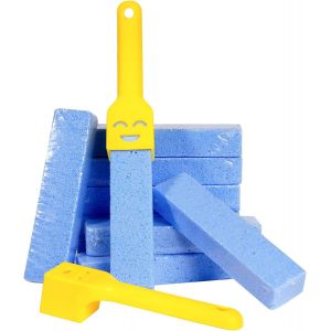 ChenQuanSarl-10 Pcs Pierre Ponce Wc, Blocs De Nettoyage En Pierre Ponce, Pierres De Nettoyage Remplaçable Avec 2 Poignées Pour Toilettes Piscines Wc Salle De Bain Cuisine Anti-Calcaire Et Soins Des P - Neuf