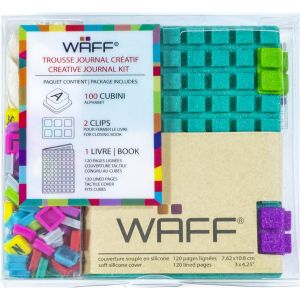 ChenQuanSarl-Journal Créatif Combo Malachite Pailletée Carnet Personnalisable Petit Format - Couverture En Silicone - Fermeture Avec Clips - 120 Pages Lignées - Taille A7 - Coloris Malachite Pailleté - Neuf