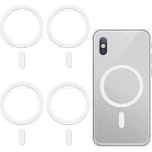 Mdy-Lot De 4 Anneaux En Métal Avec Autocollant - Anneau Adaptateur Magnétique - Anneau En Métal Autocollant - Plaque Métallique Pour Téléphone Portable - Support Magnétique Pour Téléphone Portable - Neuf