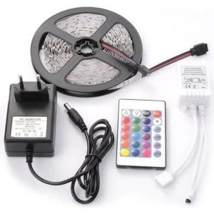 Sunix Kit Ruban Lumineux Led Bande Guirlande Flexible Led 5m Non-Etanche À L'eau Smd 3528 300leds Rgb Su722 - Neuf