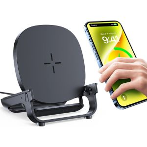Support Telephone Chargeur-Chargeur Sans Fil Compatible Avec Iphone 14/13/12/11/X/Xr, Samsung, Google, Etc, Airpods 2/3/Pro-D&eacute;tachable Chargeur &Agrave; Induction-Noir[Z5335] - Neuf