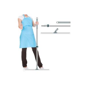 Raclette de sol r&eacute;glable, brosse en silicone de 50 cm avec manche t&eacute;lescopique pour l'&eacute;limination de l'eau et des d&eacute;bris - Neuf