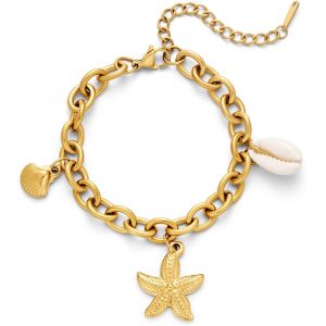 Kalsw-Bracelet &Agrave; Breloques En Or Pour Femme-Style Boh&egrave;me-R&eacute;glable-&Eacute;t&eacute;-Plage-Oc&eacute;an - Neuf
