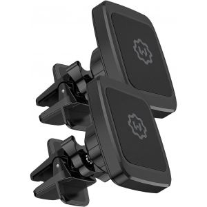 LORANKA-WixGear Lot de 2 supports magn&eacute;tiques pour t&eacute;l&eacute;phone portable sur grille d'a&eacute;ration de voiture avec base torsad&eacute;e, compatible avec tous les smartphones - Neuf