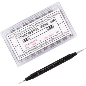 Kal-Lot De 360 Goupilles À Ressort Pour Montres Avec Règle Outil De Barre À Ressort Outil D'horloger, Argenté - Neuf