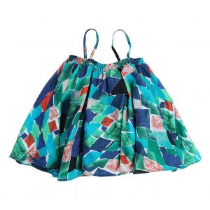Jupe Debardeur Sans Manches Pour Enfant, Tenue Decontractee D'ete, De Plage, De Princesse (Vert, 90 Cm) - Neuf