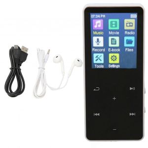 Lecteur MP3 MP4 1,8 pouces écran tactile Bluetooth 5.0 HiFi Loseless lecteur de musique portable léger pour le sport Blanc - Neuf