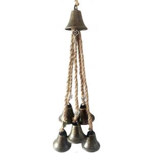 cloche de sorcière carillon éolien en métal carillons éoliens ornements suspendus,cloche de protection pour porche,maison,jardin - Neuf