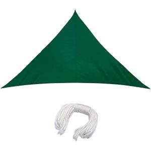 Toldo Vela De Sombra Verde Oscuro De 300 X 300 X 300 Cm, Con Forma De Triángulo Isósceles, Protección Uv, Repelente Al Agua, Para Patio, Jardín Y Balcón, Tejido De Poliéster. - Neuf