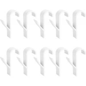 Lot De 10 Crochets Pour Radiateurs Ronds,Porte-Serviettes,Radiateurs,Crochets Polyvalents Pour Radiateurs Ronds,Porte-Serviettes,Chauffage,Crochets En Abs,Pour Tous Les Radiateurs - Neuf