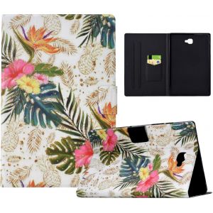 Kal-Coque Pour Samsung Galaxy Tab A 10.1 Pouces (2016) Sm-T580 / T585, Multi-Angle Support Etui &Agrave; Rabat Housse De Protection Motif De Couleur Avec Veille/R&eacute;veil Auto, Ananas - Neuf