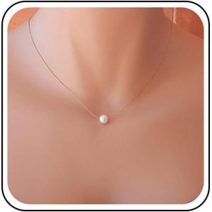 Kal-Collier Ras Du Cou Avec Petite Perle - Bijou À Chaîne Bohème Minimaliste, Pour Femmes Et Filles - Neuf