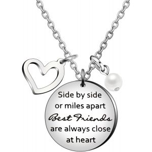 Kal-Pendentif Colliers Ami Anniversaire Graduation Cadeaux De L'amiti&eacute; &iquest; C&ocirc;te &Agrave; C&ocirc;te Ou Miles Apart Ami Sont &Agrave; Port&eacute;e De Coeur - Neuf
