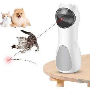 Jouet Laser Pour Chat Automatique,Jouet Interactif Pour Chat Pour Chats D'int&eacute;rieur,Chaton,Chiens,Chargement Usb / Aliment&eacute; Par Batterie,5 Modes Laser Pour Chat R&eacute;glables - Neuf