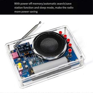 Kit radio FM HU-077 &agrave; monter soi-m&ecirc;me,&eacute;cran OLED,batterie rechargeable - Neuf