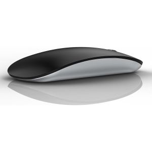 KALANKA-Souris Bluetooth Rechargeable, Trois Modes (Bluetooth 5.1/5.1+ 2.4G sans Fil), Silencieuse et Ultra Mince Bluetooth Mouse Portable pour Ordinateur Portable, iPad, Laptop, PC, Noir - Neuf