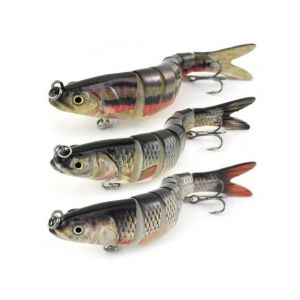 Lot De 3 Leurres Durs Multi-Sections Pour La P&ecirc;che En Eau Douce Et En Eau Sal&eacute;e - Action R&eacute;aliste Et Conception Durable - Neuf