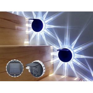 Applique Murale Solaire À Led Avec Télécommande Pour L'extérieur - Lot De 2, Panneau Réglable, 8 Modes D'éclairage - Neuf