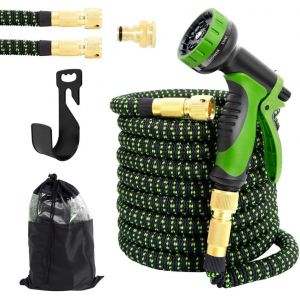 Ulteronixshop-Tuyau D'arrosage 15m, Flexible Tuyau D'eau Extensible avec 10 Fonctions Bouton de Pulv&eacute;risation Pour Animaux de Compagnie, Jardin, Lavage de Voiture - Neuf