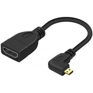 VornixorSarlshop-Chenyang C&acirc;ble adaptateur micro HDMI m&acirc;le vers HDMI femelle coud&eacute; &agrave; 90 degr&eacute;s vers HDMI femelle 10 cm - Neuf
