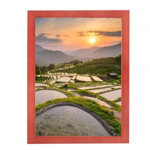 HJLIAN Cadre photo en bois A3, cadre photo, cadre pour affiche, decoration de table pour la maison (marron noisette) - Neuf