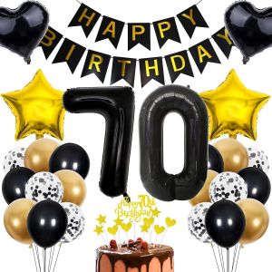 ChicSlick-Décoration 70 Ans Homme Décoration Gâteau 70 Ans Femme Homme Décoration Cadeau Pour 70 Ans Homme Or Rose Anniversaire 70 Homme 70 Ans Anniversaire Décoration Ballon 70 Anniversaire[X2516] - Neuf