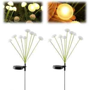 Sansh-Lumineuse Exterieur Solaire, 2 Pièces Balancer Lampe Solaire Exterieures Jardin, Lampes Solaires Exterieures Jardin, Lumiere Exterieur Solaire, Pour Patio, Arbustes(Blanc Chaud) - Neuf