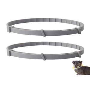 Collier Anti-Puces Et Tiques Ajustable De 38 Cm Pour Chiens Et Chats - Lot De 2 - Neuf