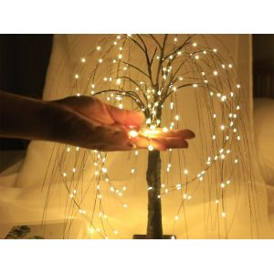 Lot De 2 Guirlandes Lumineuses Led De Table Pour Sapin De No&euml;l Avec 192 Led Blanc Chaud - Neuf