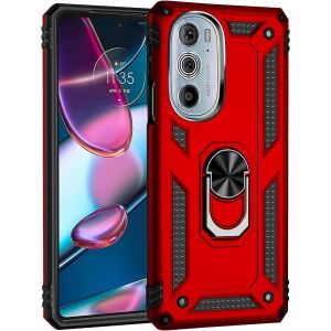 Kal-Coque Motorola Moto Edge 30 Pro/Edge+ 2022, + Hd Verre Trempé, Etui Housse De Protection Antichoc Durable Résistante 2 En 1 Hybride Pc Tpu Étui Téléphone Motorola Moto Edge 30 Pro,Rouge - Neuf